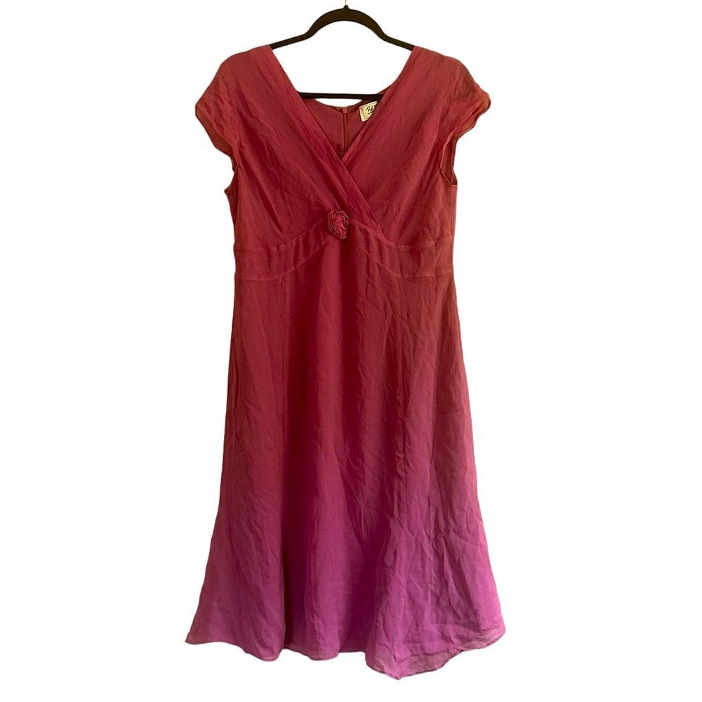 Bob Mackie Muave Short Sleeve Midi Dress Size 12